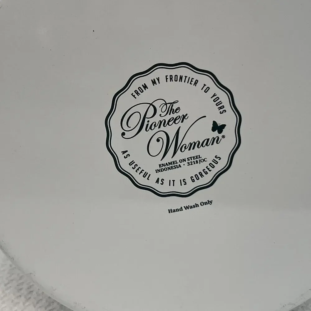 The Pioneer Woman Blooming Bouquet Whistling Tea Kettle White EUC With Handle